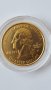 State Quarter GOLDEN PLATE 25 cents 1999 год. CONNECTICUT-1788 UNC, снимка 4