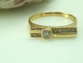 златен пръстен - правоъгълник - 3.28 грама 