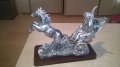 кон с младоженци-красива тежка фигура-32х23х12см, снимка 11
