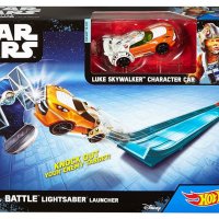 Комплект изстрелвачка HOT WHEELS  и количка STAR WARS, снимка 1 - Коли, камиони, мотори, писти - 23569761