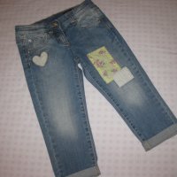 Коледна цена! Нови, маркови летни дънки за 5-6 годишно момиченце!!!, снимка 1 - Детски панталони и дънки - 22836626