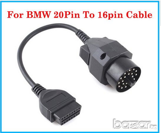 Преходник Obd-f 16pin към BMW 20pin, снимка 1
