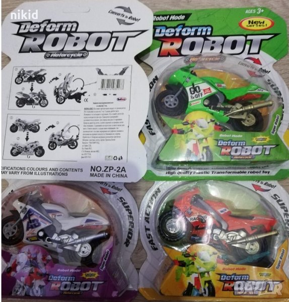 Мотор Трансформиращ се на Робот пластмасов за игра и украса торта , снимка 1