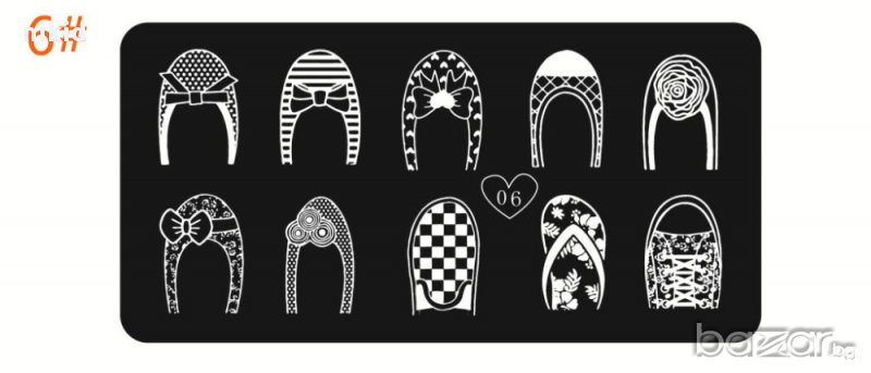 френски маникюр цял нокът плочка / щампа шаблон за печат на нокти - Нова 03, снимка 1