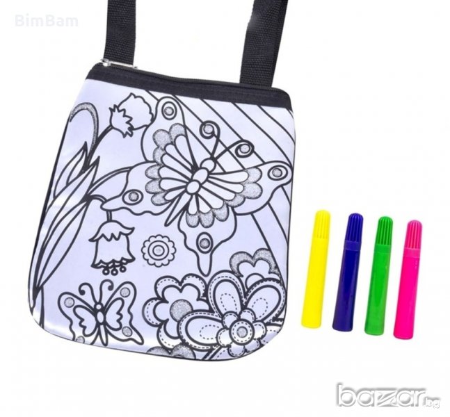 Детска чанта за оцветяване Butterfly / 00782, снимка 1
