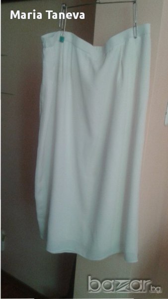 Дамска пола от бял копринен плат, снимка 1