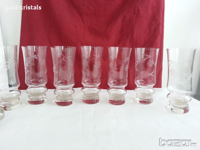 кристални чаши гравирани, снимка 1