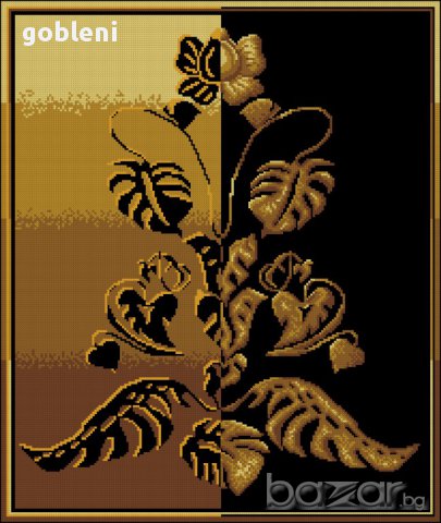 гоблен-триптих "ЗЛАТНАТА СРЕДА"-Д45; размери /52*28/см.;6 цвята;56лв., снимка 3 - Гоблени - 16632847