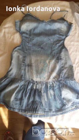 Дънкова лятна рокля, размер М, снимка 7 - Рокли - 18650775