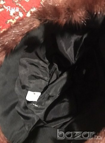 Дамско дълго палто- естествена кожа, подарък нова шапка, снимка 6 - Палта, манта - 19917915