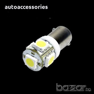 LED Диодна крушка BA9S 0.8W 32lm 1206 5 SMD led със цокъл бяла