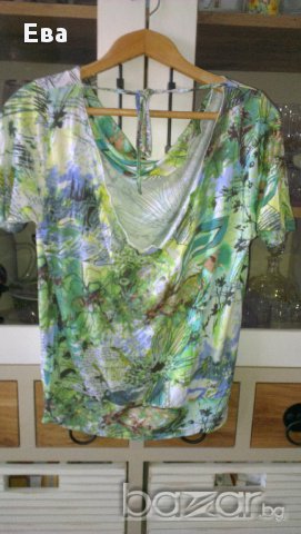 Шарена дамска тениска Choice - 100% вискоза, снимка 2 - Тениски - 12958300