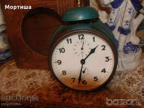   Антикварен будилник JUNGHANS с дървена кутия , снимка 3 - Колекции - 18196971