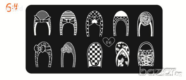 френски маникюр цял нокът плочка / щампа шаблон за печат на нокти - Нова 03