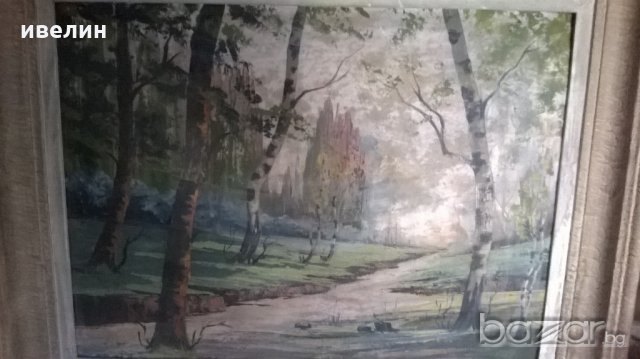 стара картина-пейзаж, снимка 2 - Картини - 18765045