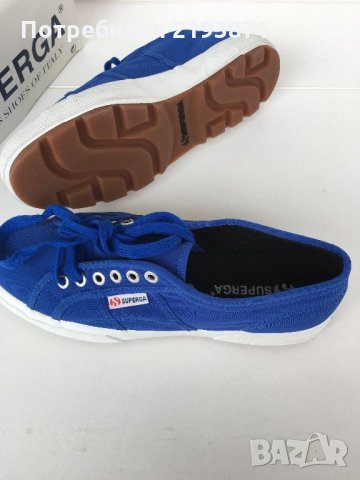 Сини кецове Superga с висока подметка номер 42, снимка 11 - Кецове - 24382311