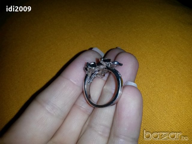 Сребърен пръстен цветенца, снимка 4 - Пръстени - 19213118