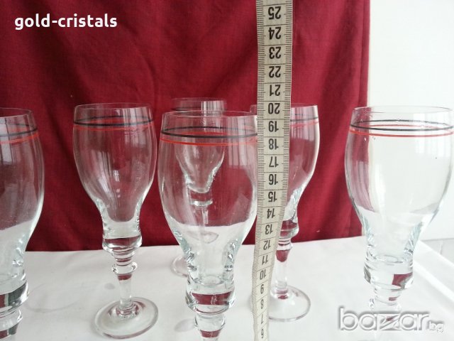  чаши за вино калиево кристално стъкло , снимка 2 - Антикварни и старинни предмети - 20616767