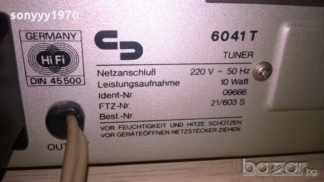 schneider 6041t-tuner-germany-внос швеицария, снимка 11 - Ресийвъри, усилватели, смесителни пултове - 18660891