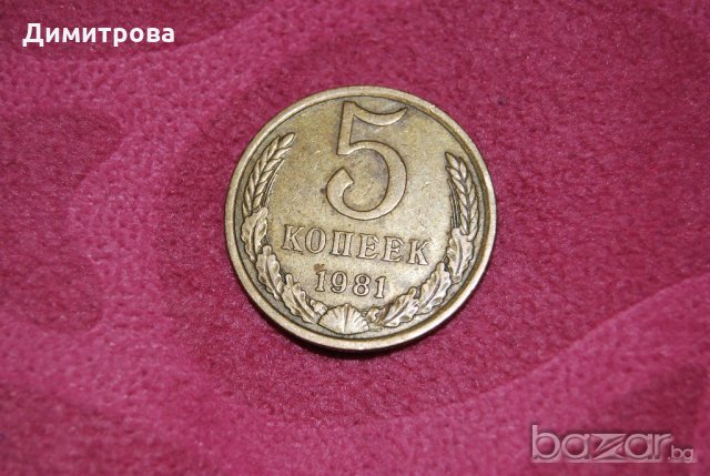 5 копейки СССР 1981, снимка 1 - Нумизматика и бонистика - 19439456