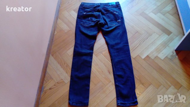 zara man jeans оригинал размер 32 мъжки дънки zara skinny fit вталени тъмно сиви, снимка 7 - Дънки - 22463076