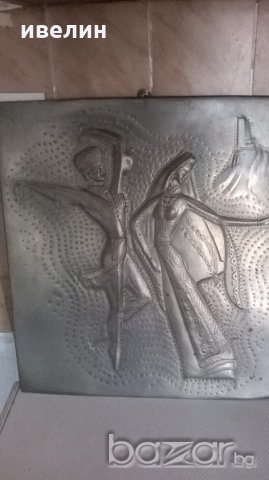 старо медно пано за декорация