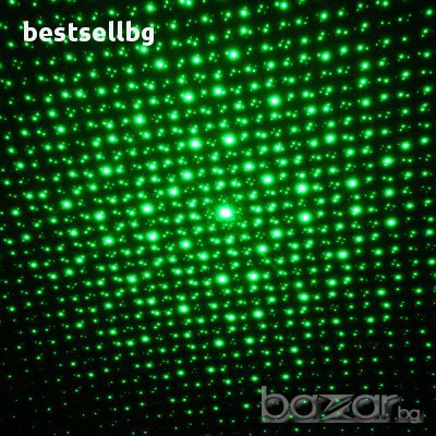 Мощен зелен акумулаторен лазер 500mw акумулаторна батерия 18650 зарядно устройство син голяма точка, снимка 7 - Други спортове - 10170819