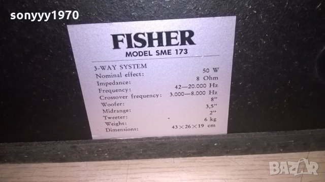 fisher sme-173 2x50w/8ohm-43х26х19см-внос швеицария, снимка 14 - Тонколони - 23088658