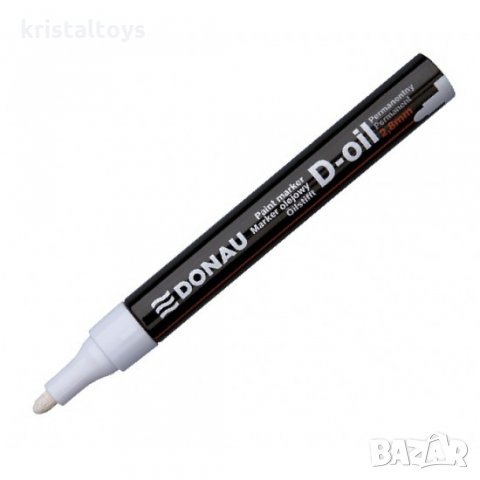 Маркер с лаков ефект Donau 2.8 mm, ВАР - Бял, снимка 1