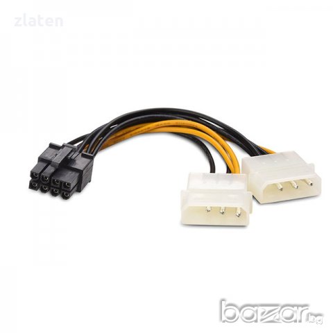 4-pin 8-pin cpu 12v EPS connector cable/adapter SLI/Crossfire, снимка 4 - Кабели и адаптери - 11299797