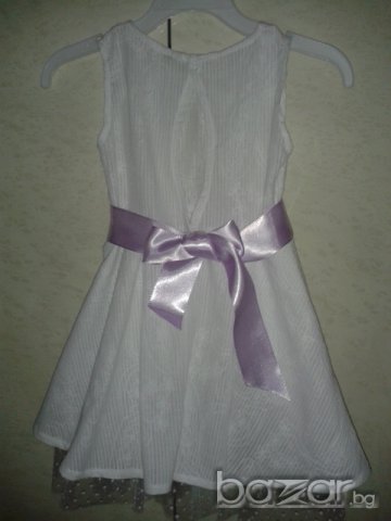 Детска бяла памучна рокля, снимка 5 - Детски рокли и поли - 17522161