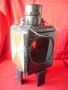Старинен немски железничарски фенер с емайлиран рефлектор., снимка 1 - Антикварни и старинни предмети - 16632176