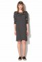 Кaffe Black Dress With Ivory Stripes Pattern Размер XS, снимка 1 - Рокли - 16708963