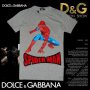 D&G Dolce and Gabbana Grey Spider-Man Мъжка Тениска size 44 (XS), снимка 1 - Тениски - 7081716