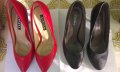 обувки на ток черни и червени, снимка 1 - Дамски обувки на ток - 18093084