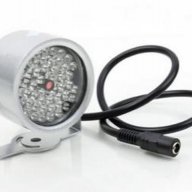 CCTV Илюминатор Осветител с 48 LED Инфрачервени Диода За Нощно Виждане за Камери за Видеонаблюдение, снимка 1 - Плейъри, домашно кино, прожектори - 9678731