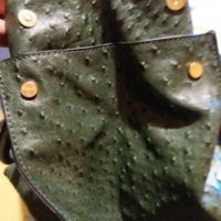 Дам.чанта-"Orsay"-/ест.щраусова кожа/-тъм.зелен. Закупена от Италия., снимка 7 - Чанти - 19775133