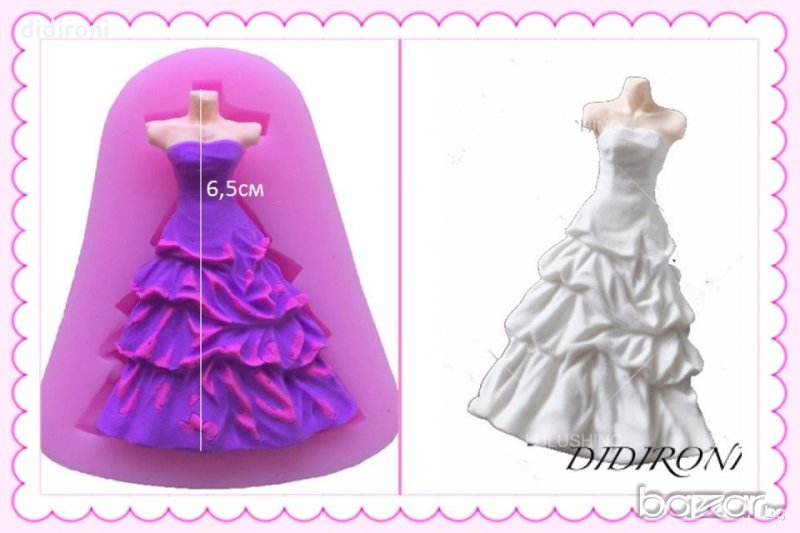 Молд РОКЛЯ №3 за фондан, марципан и други моделиращи маси, снимка 1