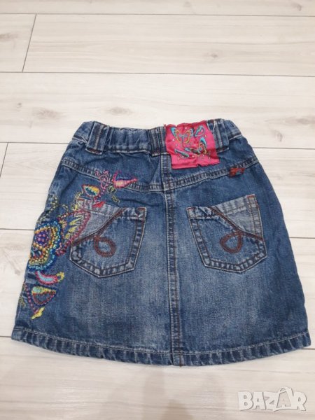 Детска дънкова пола с пеперуди марка Me too , снимка 1