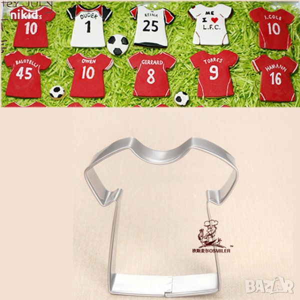 тениска метална форма резец за сладки бисквитки  фондан украса, снимка 1