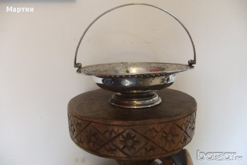             Масивна  посребрена - Фруктиера (880), снимка 1