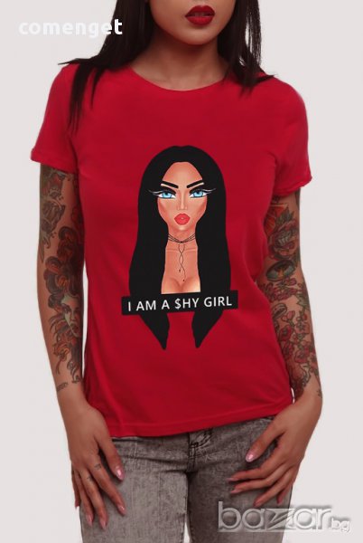 NEW! Дамски топ CK SHY GIRL с актуален принт! Бъди различна поръчай модел с ТВОЯ СНИМКА!, снимка 1