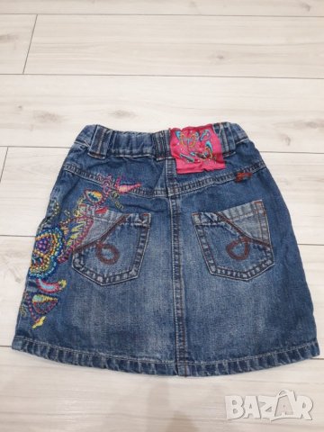 Детска дънкова пола с пеперуди марка Me too 