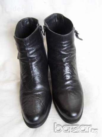 черни боти от естествена кожа  №40, снимка 4 - Дамски боти - 18071464