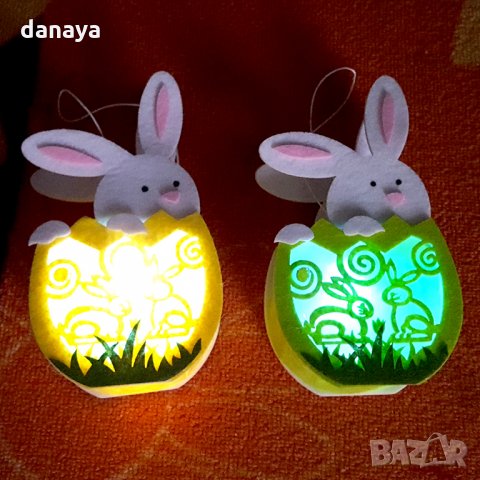 Светещо великденско зайче украса за Великден