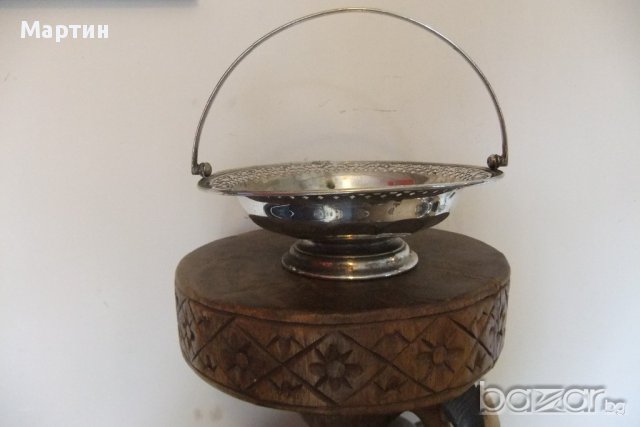             Масивна  посребрена - Фруктиера (880), снимка 1