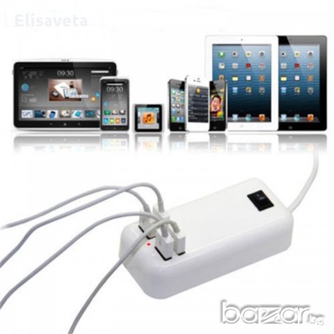 Намаление -40% Зарядна станция с 4 USB порта