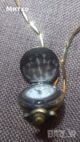 Старо дамско колие с часовник бухал, снимка 5 - Антикварни и старинни предмети - 24399336