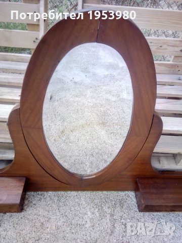 Старо дървено огледало за скрин, снимка 3 - Антикварни и старинни предмети - 25895007