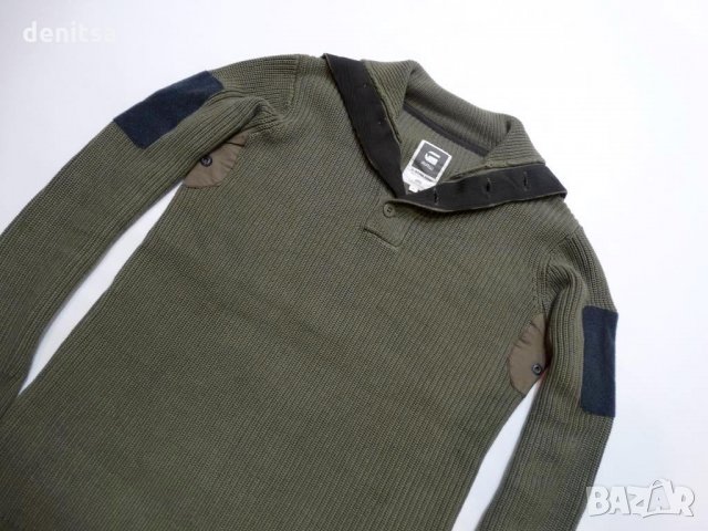 G-star Raw Hunt 1/2 Closure Knit Magma Green Мъжки Пуловер Size XL, снимка 11 - Пуловери - 23744151